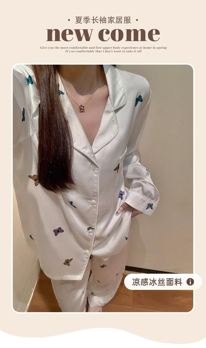 16 Premium Feel Pajamas Women Spring Long Sleeve Cute Student Home Set