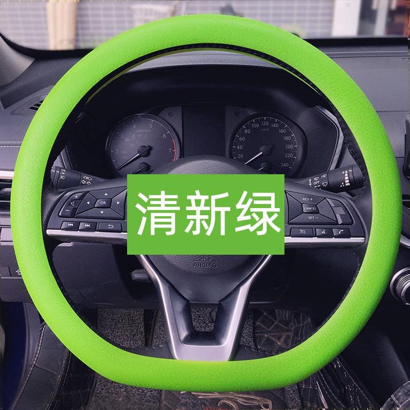 Wholesale Drop Shipping Silicone Steering Wheel Cover Car Thind Odorless Grip Cover Drop Shipping Summer