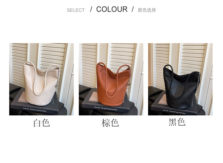 Women's Commuter Tote Bag Versatile2024New Fashion Large Capacity Bucket Crossbody Bag High-end Single Shoulder Underarm Bag