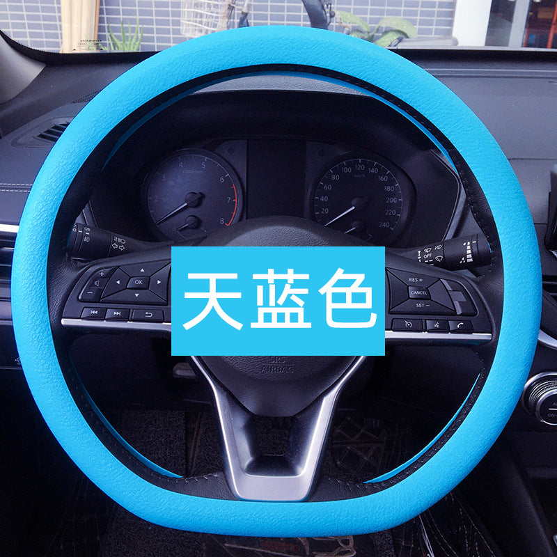 Wholesale Drop Shipping Silicone Steering Wheel Cover Car Thind Odorless Grip Cover Drop Shipping Summer