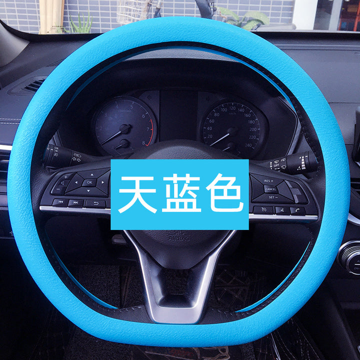 Wholesale Drop Shipping Silicone Steering Wheel Cover Car Thind Odorless Grip Cover Drop Shipping Summer