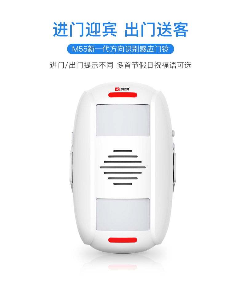 Welcome Dual-Way Greeting Device Entrance Exit Announcement Recordable Store Commercial Infrared Detection Greeting Device