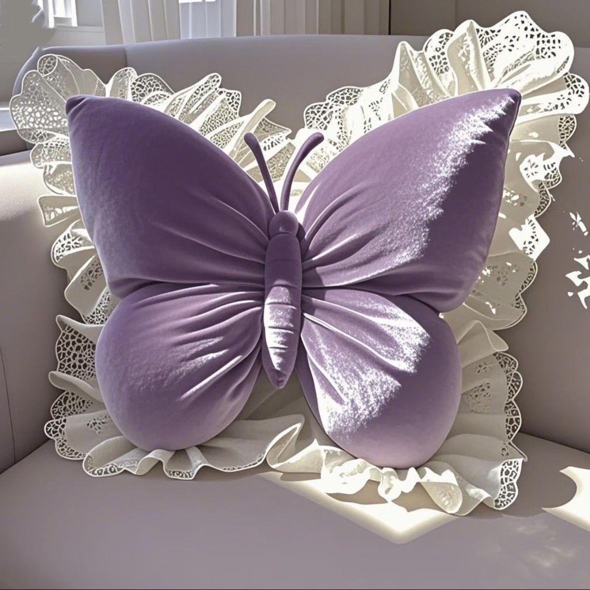 Princess Butterfly Office Cushion Living Room Bowknot Bedroom Car Sofa Cushion Home New Pillow Room