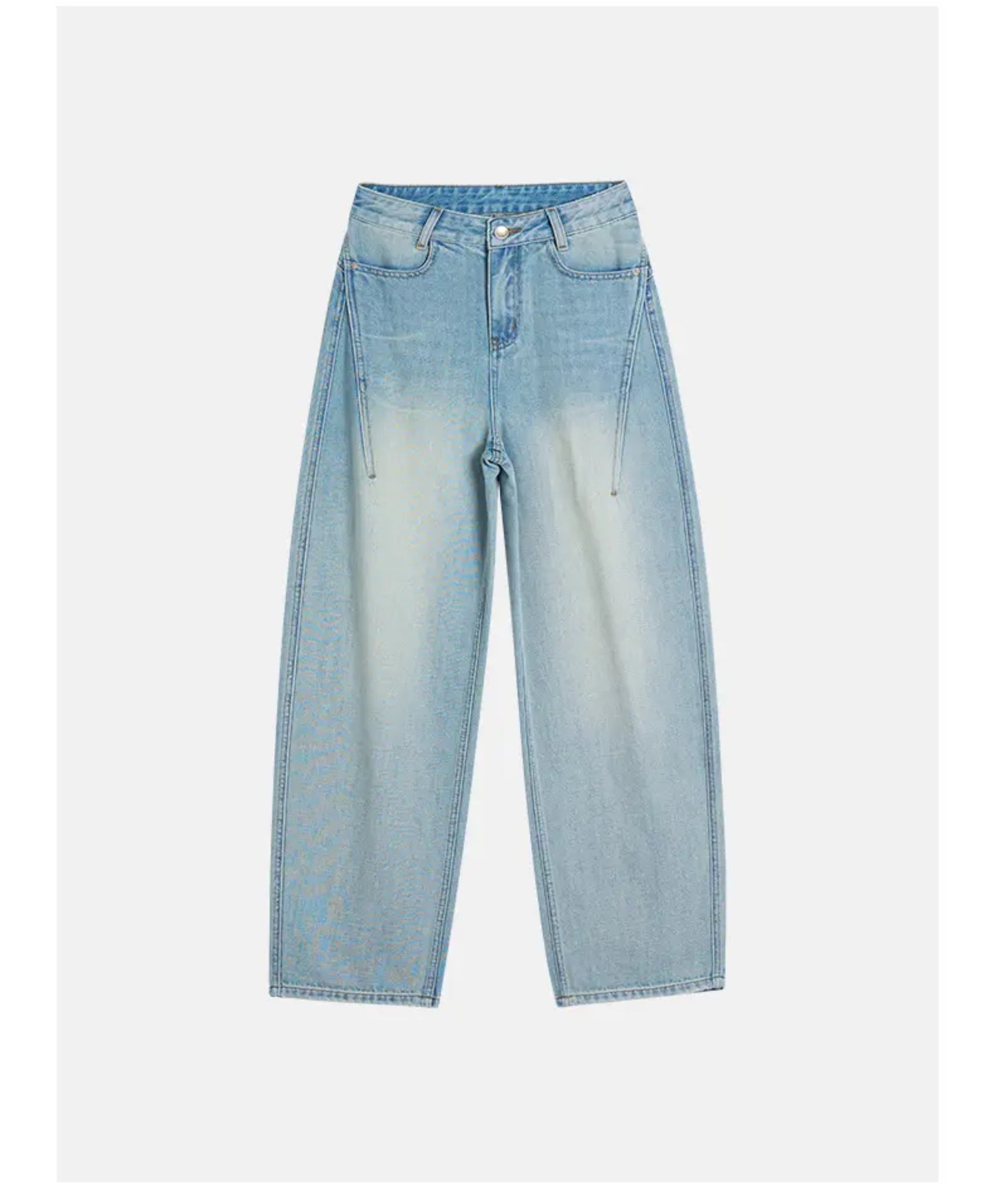 DUOXINIU/Duo Xi Niu/DaLin Summer Thin Jeans for Women, Slim Fit Scimitar Pants, Loose Fit, Leg-Lengthening