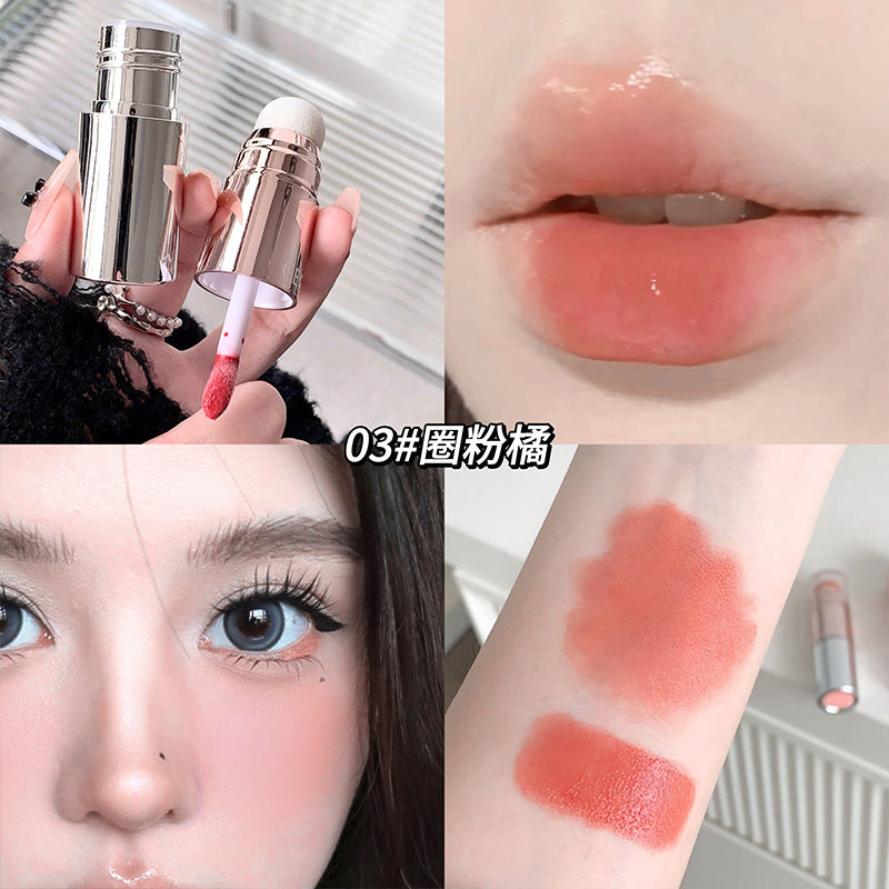 Gogo Bear Lip and Cheek Multi-use Cream Blush Colorful Vitality Long-lasting Matte Lip Mud Lip Gloss Rouge Cream Double-ended1283