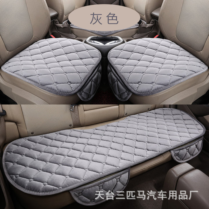 NS 99__h Thickened Warm Car Seat Cushion – 3-Piece Non-Slip No-Tie Universal Set