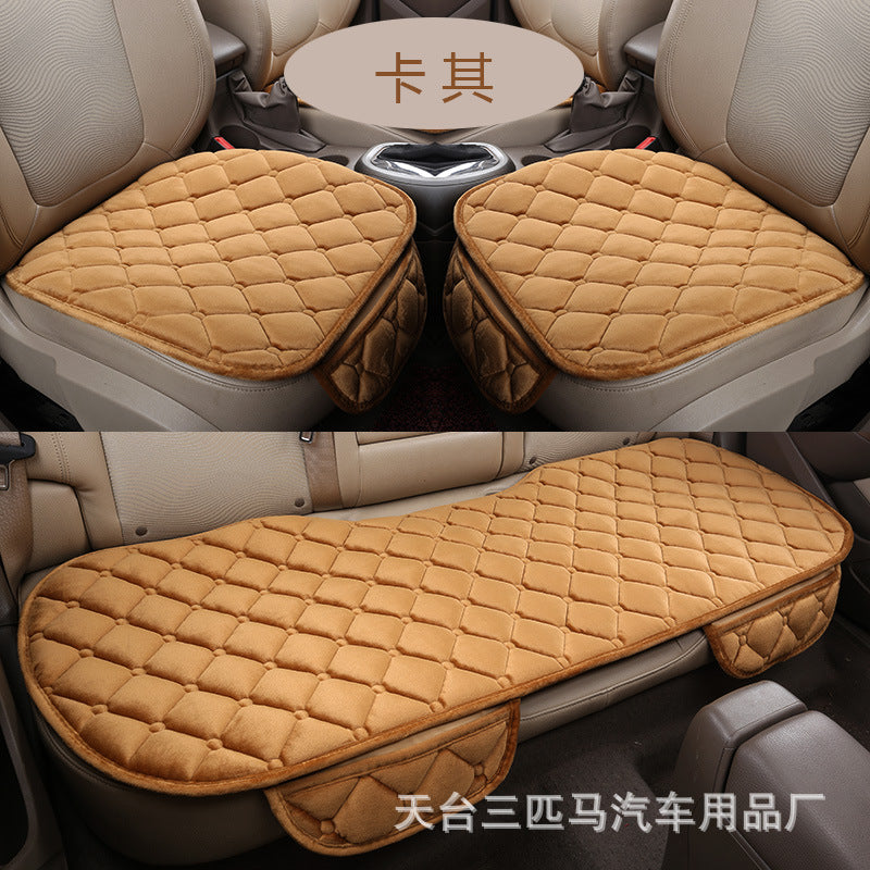 NS 99__h Thickened Warm Car Seat Cushion – 3-Piece Non-Slip No-Tie Universal Set