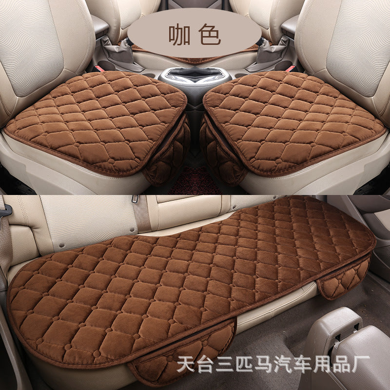 NS 99__h Thickened Warm Car Seat Cushion – 3-Piece Non-Slip No-Tie Universal Set