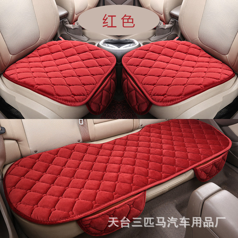 NS 99__h Thickened Warm Car Seat Cushion – 3-Piece Non-Slip No-Tie Universal Set