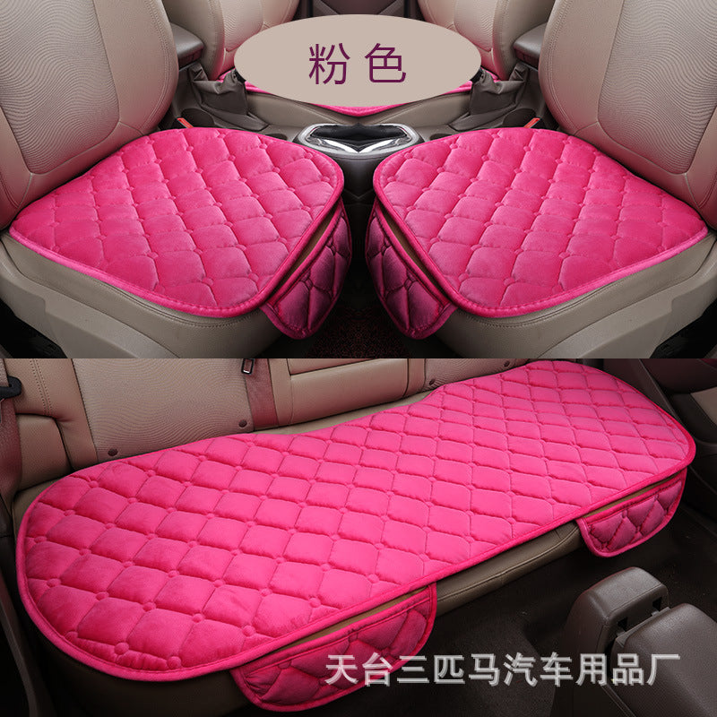 NS 99__h Thickened Warm Car Seat Cushion – 3-Piece Non-Slip No-Tie Universal Set