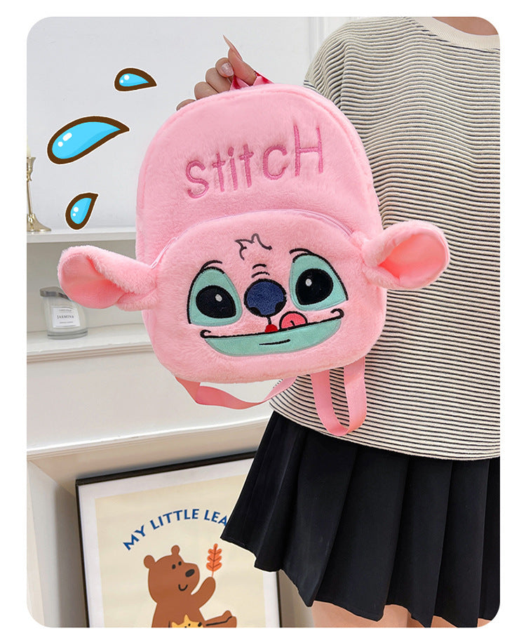 New Stitch Plush Toy Double-Back Cute Children's Large Capacity Backpack for Outings http://detail.1688.com/offer/957031023505.html