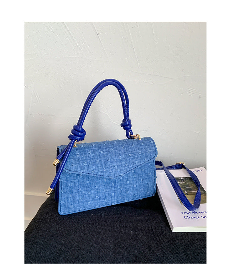 Simple Solid Color Trendy Fashionable Handbag2025Summer New Casual Elegant Single Shoulder Crossbody Small Square Bag for Women