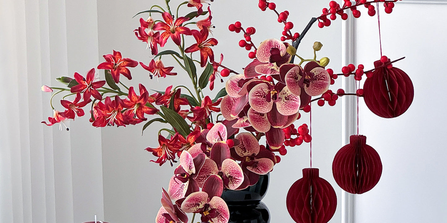 Wholesale Housewarming Gift Winter Green Red Fruit Artificial Flower Bouquet Decoration Ornament New Home Move-in Joy One Piece Dropshipping