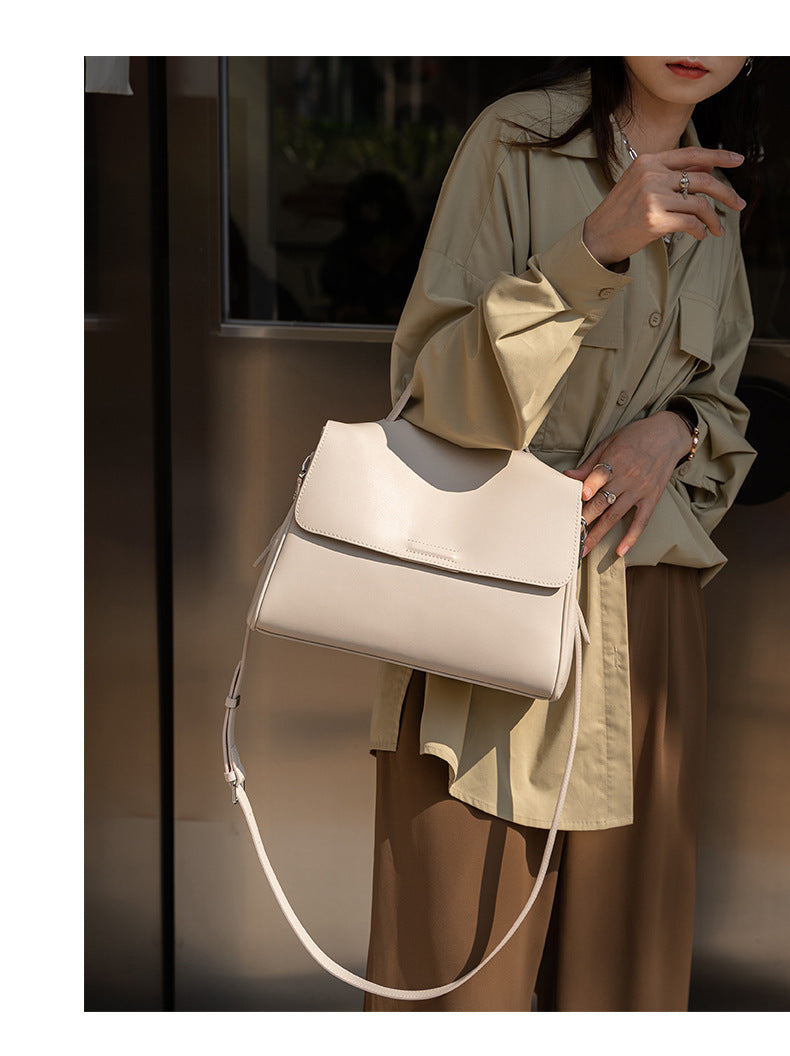 Cross-border Tote Bag for Women2024Summer new soft leather large capacity niche high-end genuine leather single shoulder crossbody bag
