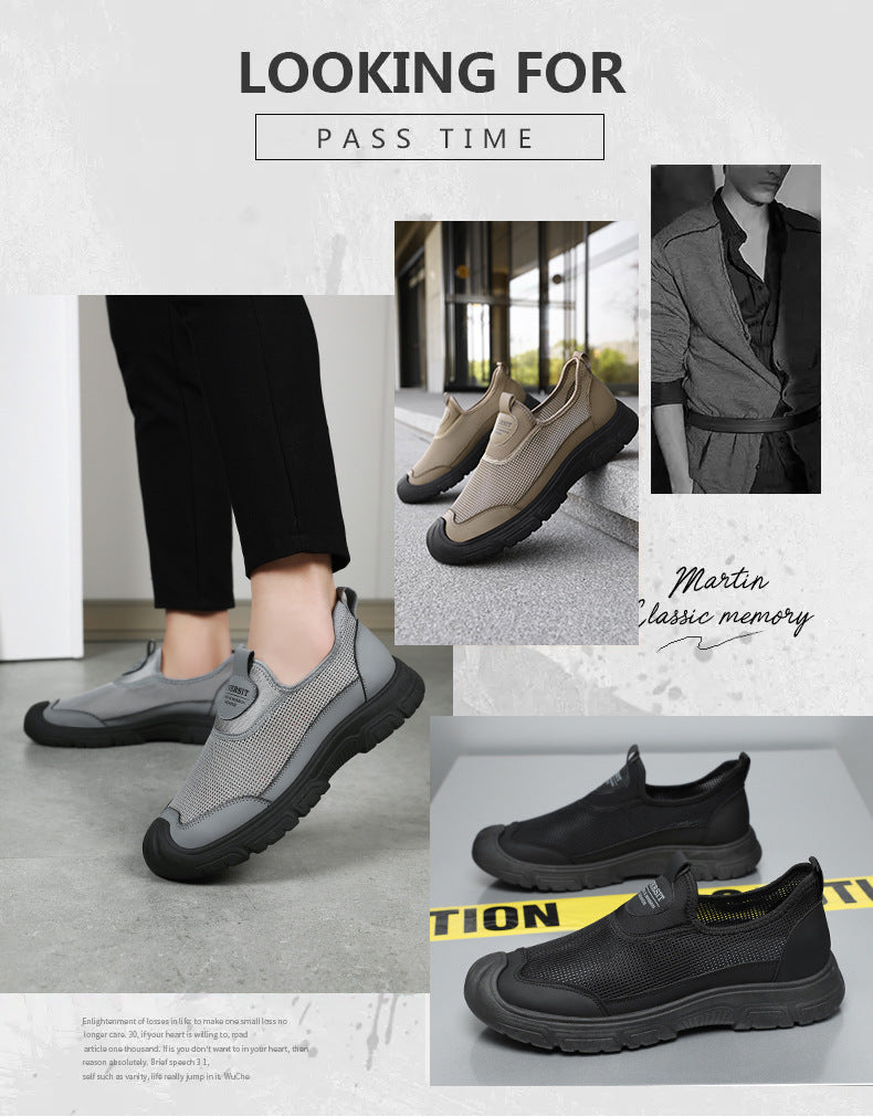 Men's Breathable Casual Shoes Summer New Fashion Sports Shoes Dropshipping Versatile Single Shoes Soft Sole Comfortable Dad Shoes