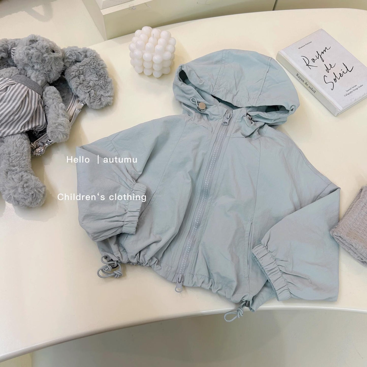 Sweet Little Girl's Windbreaker Jacket Autumn New Fashionable Children's Spring and Autumn Style Little Girl's Sports Hooded Top