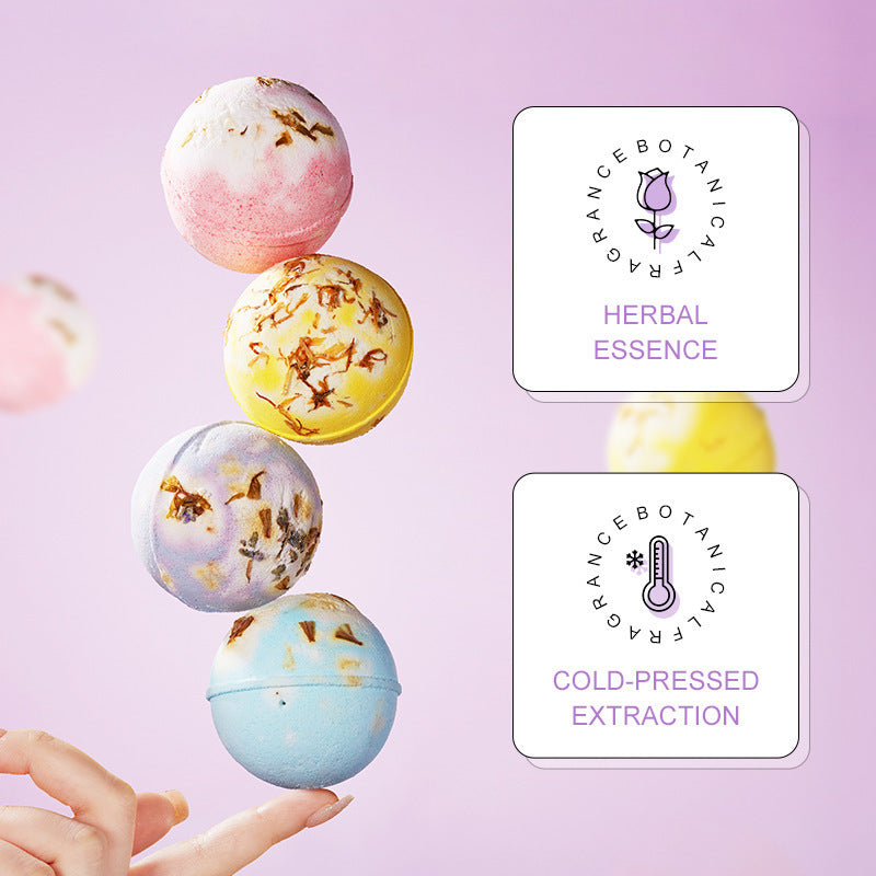 ZHENXIU Dried Flower Explosive Bath Salt Ball Gentle Moisturizing Exfoliating Long-lasting Fragrance Bath Ball Cross-border Trade