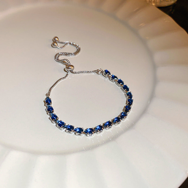 Medieval vintage Geometric Zircon Bracelet Simple Fashionable Elegant Versatile Bracelet Design Sense Niche Jewelry for Women