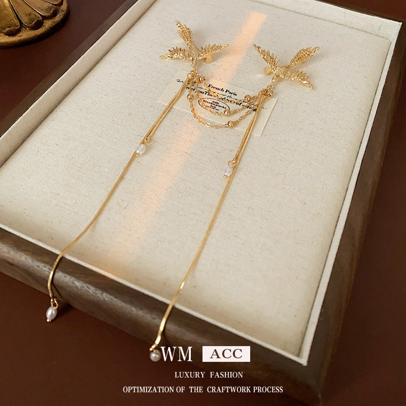 New Chinese Style Phoenix Pearl Tassel Brooch Chinese Style New Fashion Brooch Niche Versatile Exquisite Pin Accessory