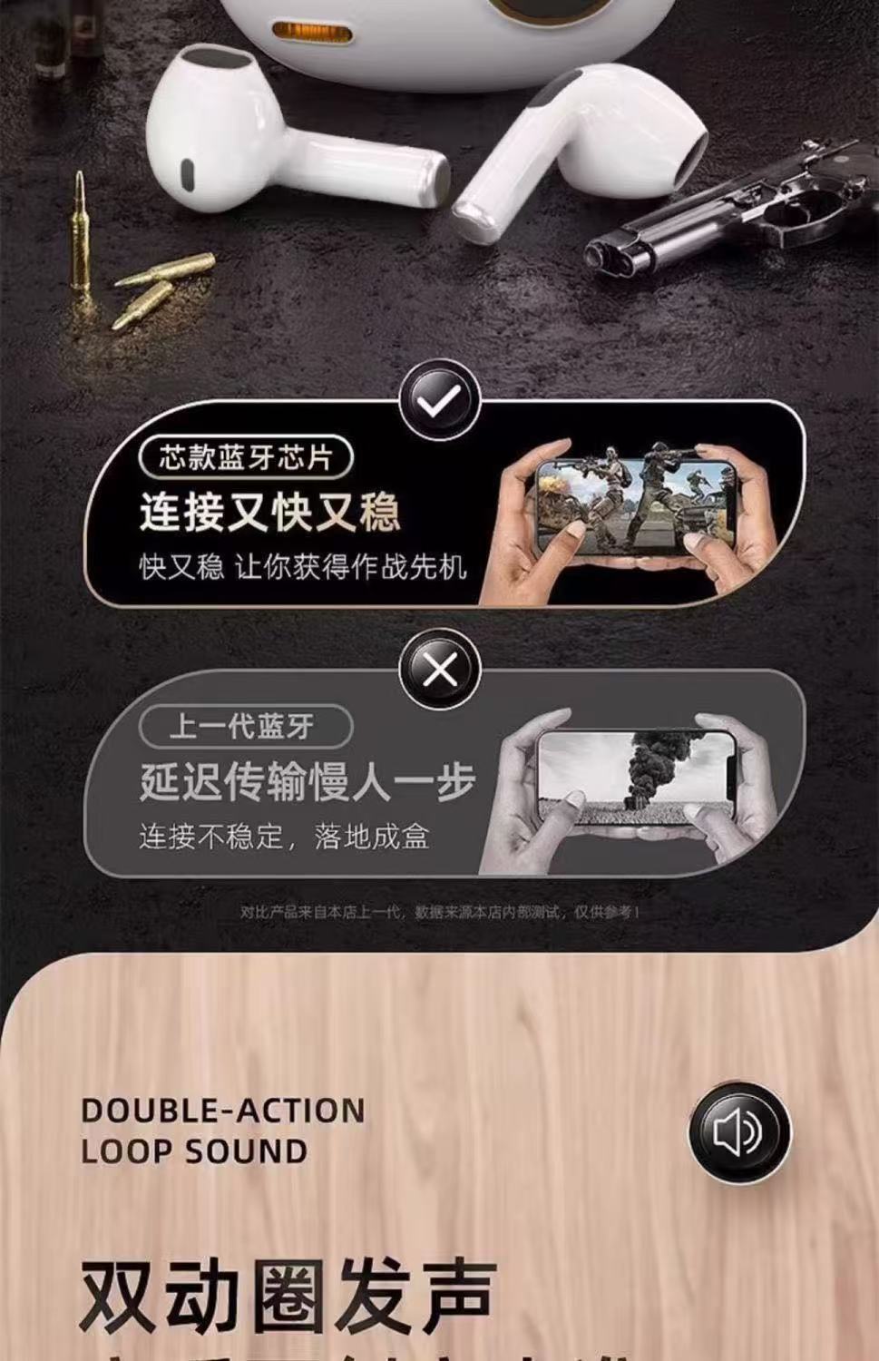 2025New S190Wireless Bluetooth Headset High Endurance Sports Game Noise Reduction Sound of Berlin Huaqiangbei Headset