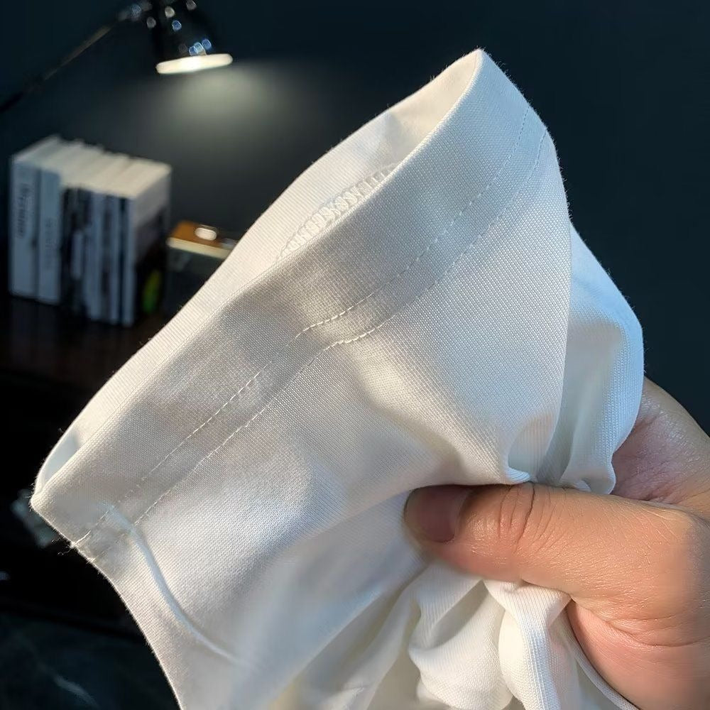 American Style Men's Short Sleeve T T-shirt2025New Men's Clothing Summer Pure Cotton Trendy Loose Men's Fashion Top