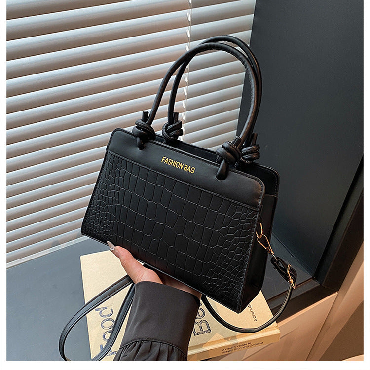 Large Capacity Patchwork Spring2025Casual New Korean Style Trendy Fashion European and American ins Single-shoulder Handheld Small Square Bag