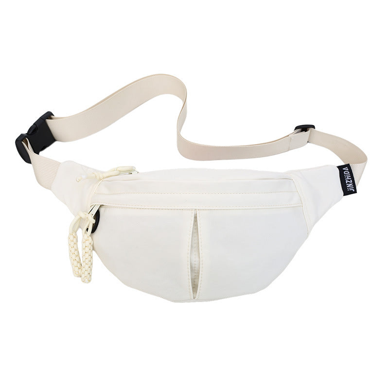 2025Summer New Simple Versatile Large Capacity Canvas Underarm Bag for Outings and Commutes, Niche Design Solid Color Chest Bag