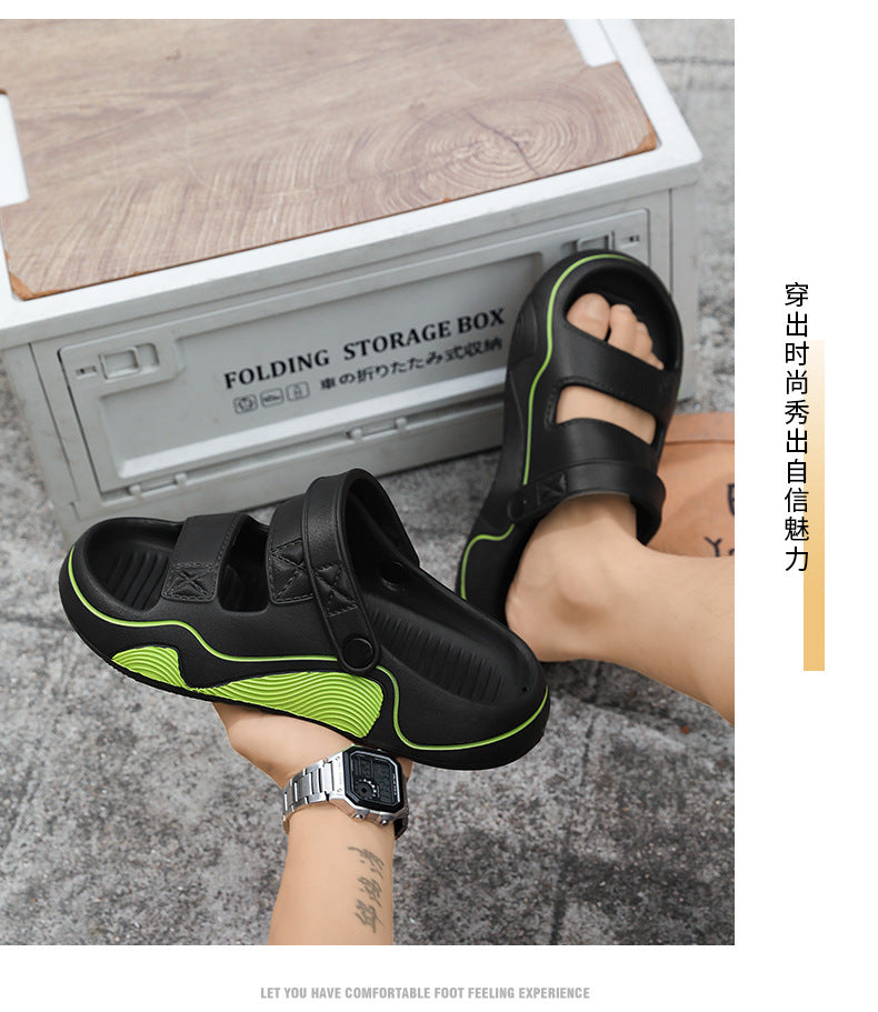 Fishing Slippers Summer New Style Outdoor Non-Slip Large Size Sports Sandals Men's Dual-Use Driving Massage Beach Sandals