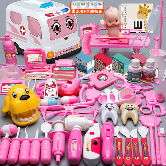 Children's Doctor Toy Set Tools Medical Kit Boys and Girls Pretend Play Nurse Injection Stethoscope Baby