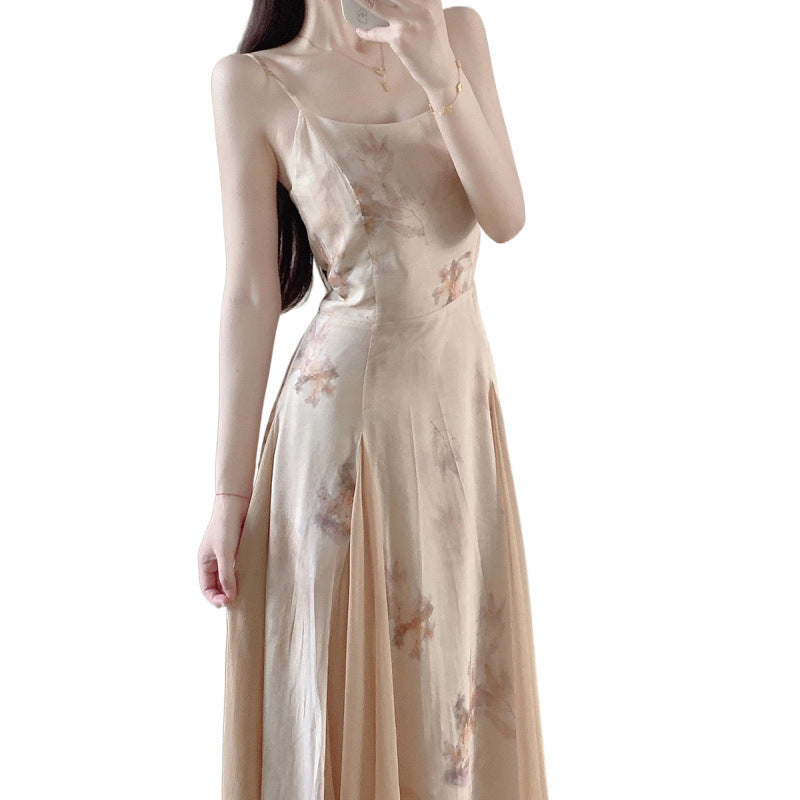 Yuelonggauze2025New Chinese Style National Style Dress Cool Zen Set Ancient Style Wabi-Sabi Dress Tea Dress Cheongsam Dress