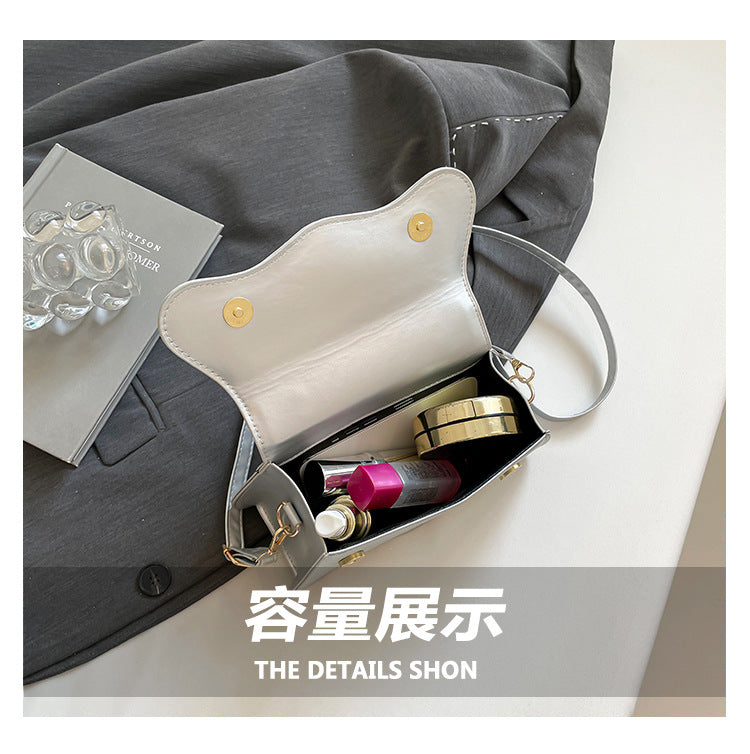 Fashion Trend Casual Simple Texture Baguette Bag2025Summer new style women's personalized shoulder crossbody bag