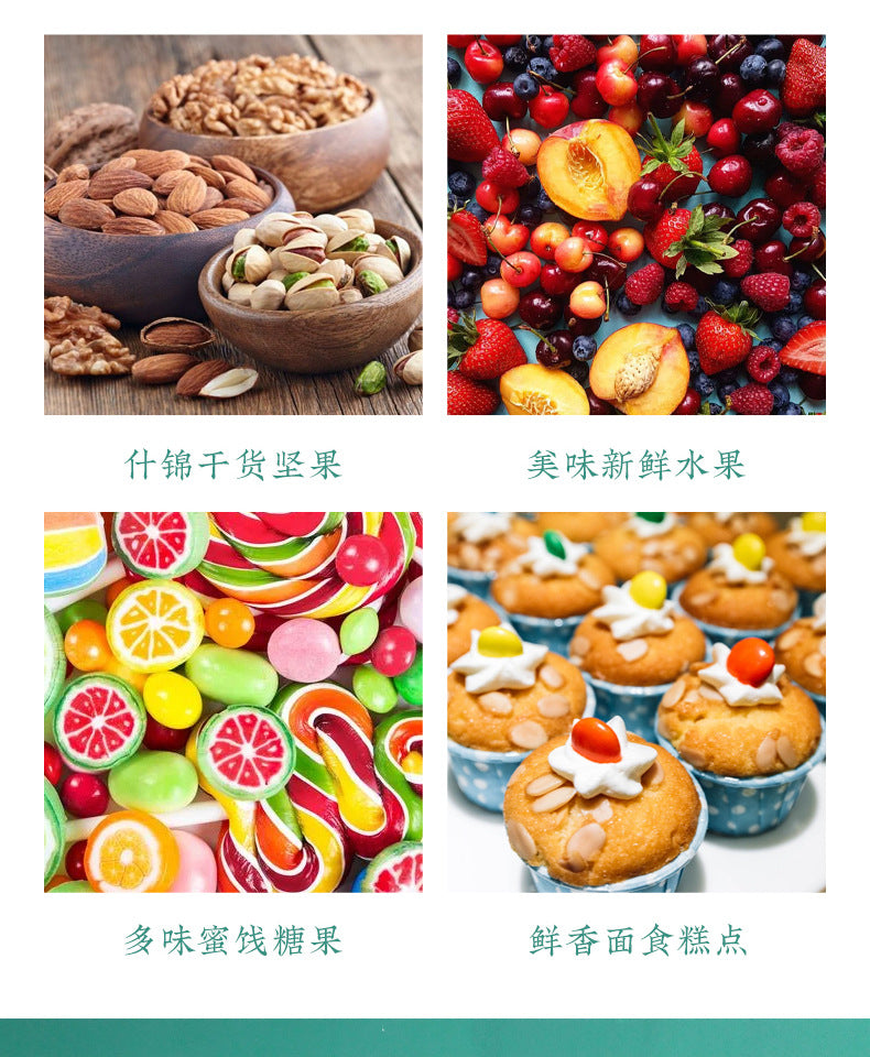 New Style Tea Brewing Tray with Four, Six, and Nine Grids for Fruit and Snacks, Bamboo Wooden Tray for Dried Fruits