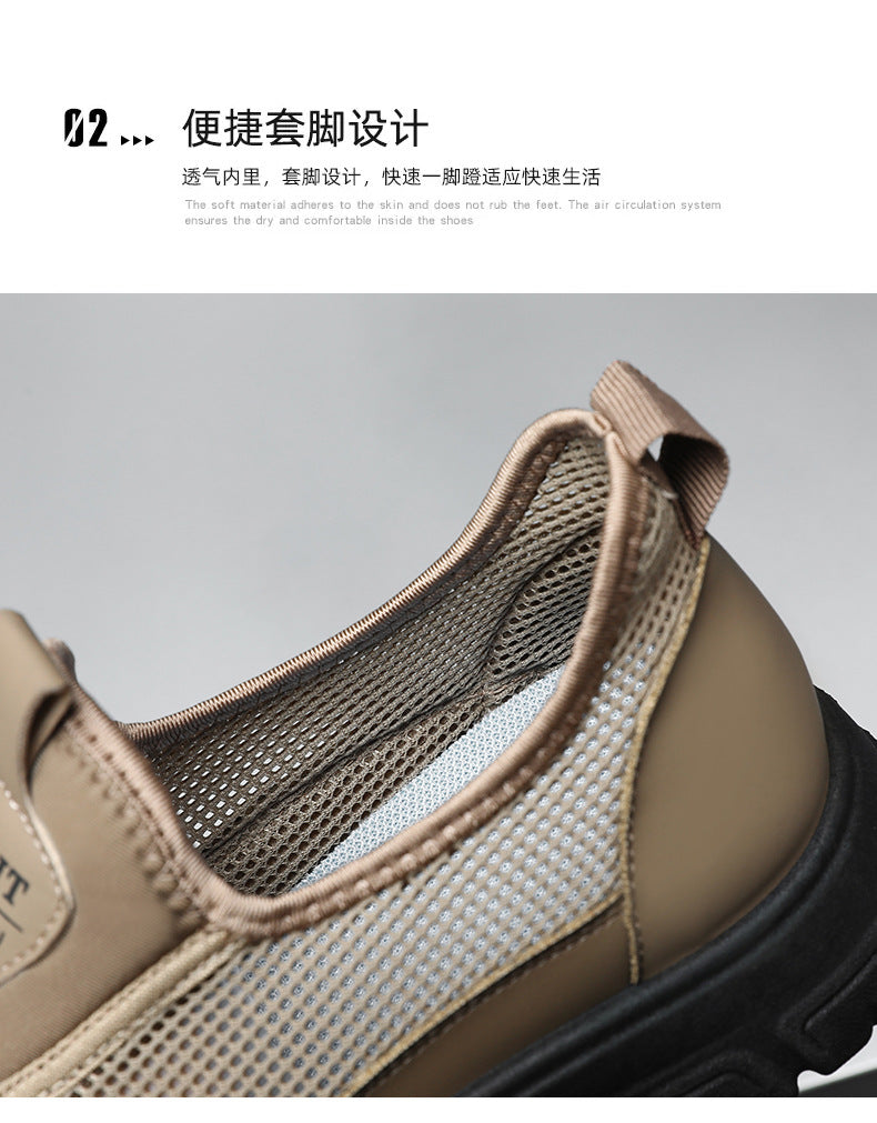 Men's Breathable Casual Shoes Summer New Fashion Sports Shoes Dropshipping Versatile Single Shoes Soft Sole Comfortable Dad Shoes