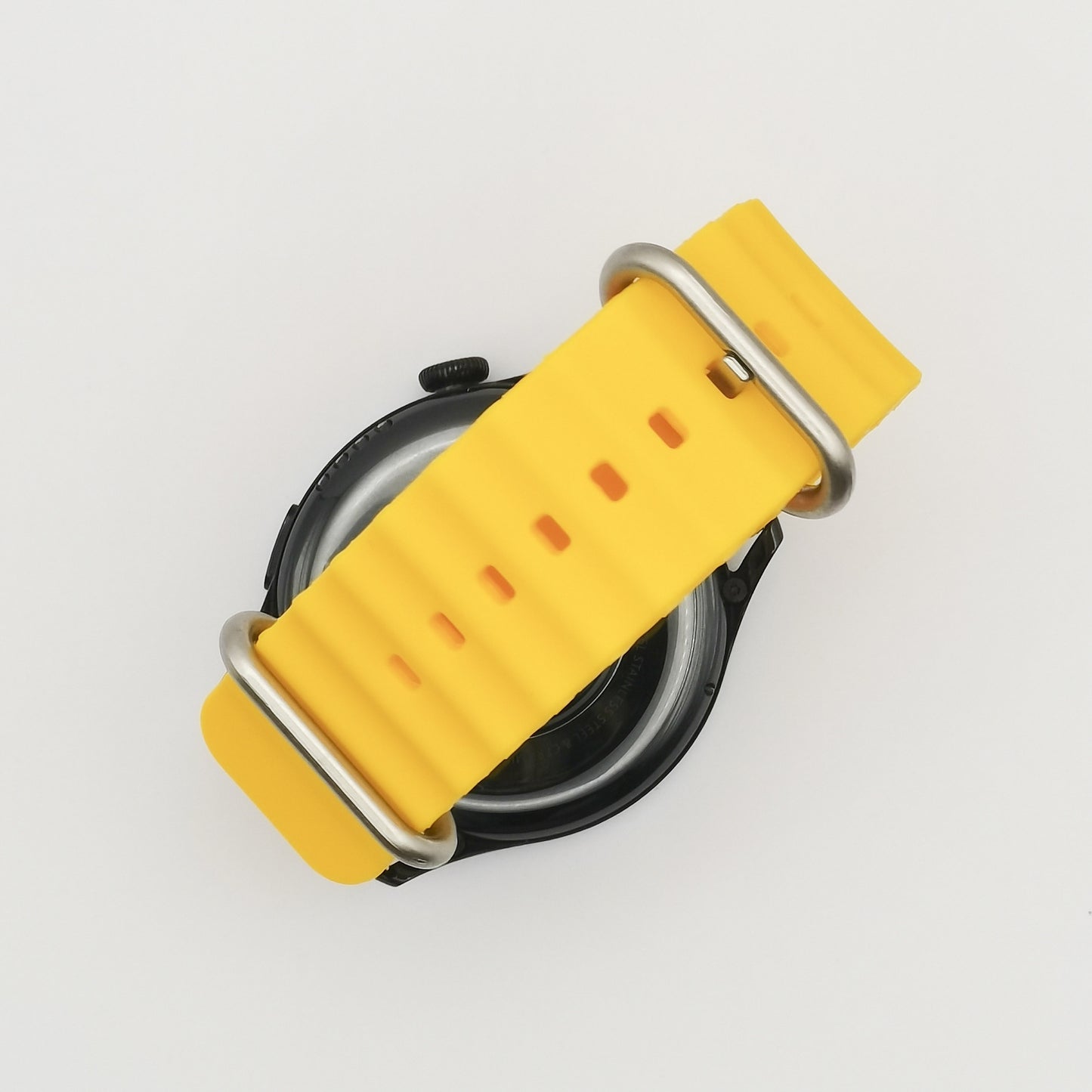 Wholesale new model compatible with Samsung Huawei watch Ocean Silicone Strap Official Same Style Solid Color Double Buckle Silicone Strap