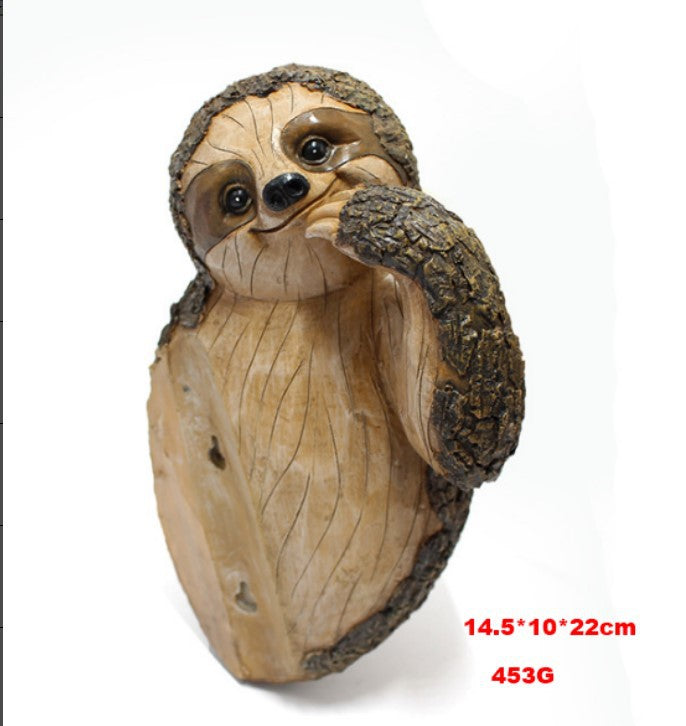 Cross-Border New Product Sloth Tree Hanging Resin Crafts Garden Decorations Creative Outdoor Landscaping Courtyard Tree Decorations