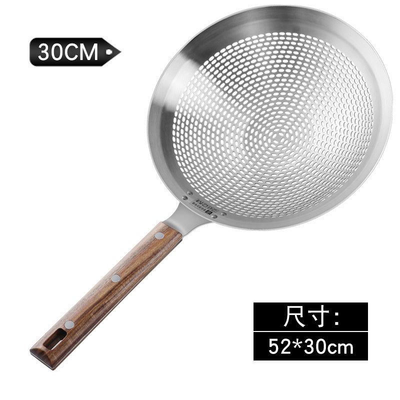 Extra Large Thickened Stainless Steel Strainer for Home Use, Noodle Strainer, Dumpling Strainer, Large Kitchen Oil Strainer, Sieve
