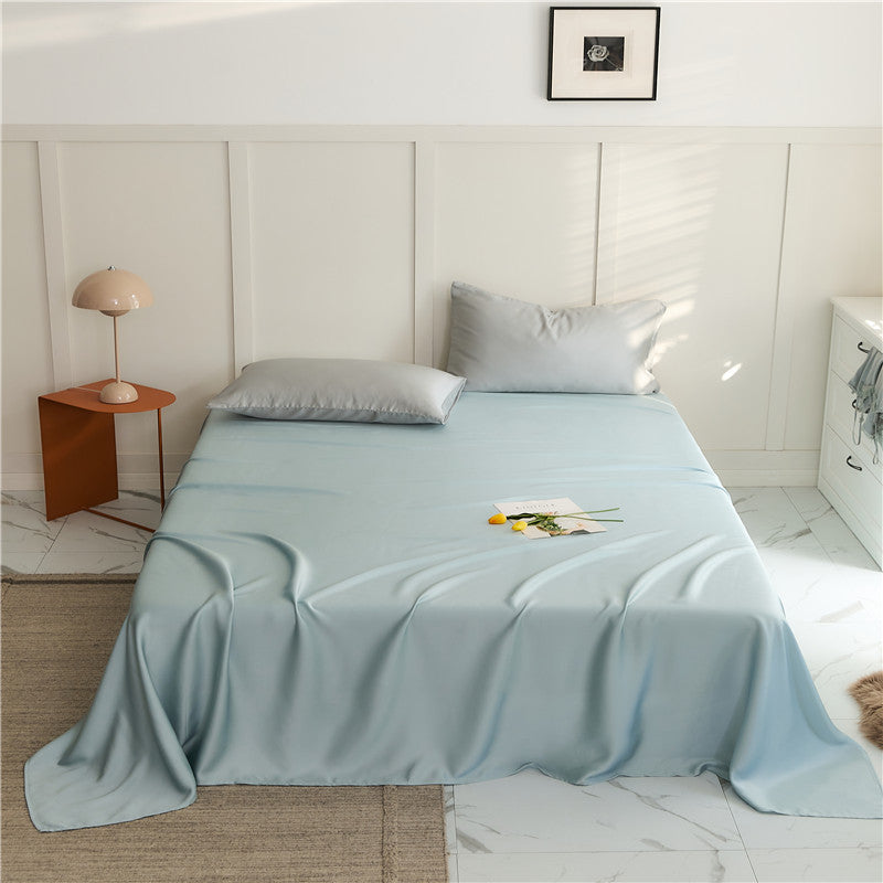 60Lanzing Tencel Single Item Only Bed Sheet Summer Solid Color Lyocell Bed Skirt Silky Cool Single Piece Duvet Cover Quilt Cover