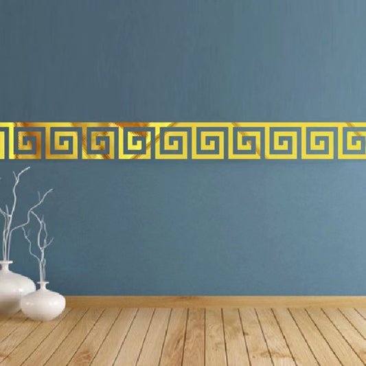 Hot-Selling Spiral Acrylic Mirror Sticky Paper Clips Waistline Wall Stickers for Home Living Room DIY Decorative Mirror Wall Sticker