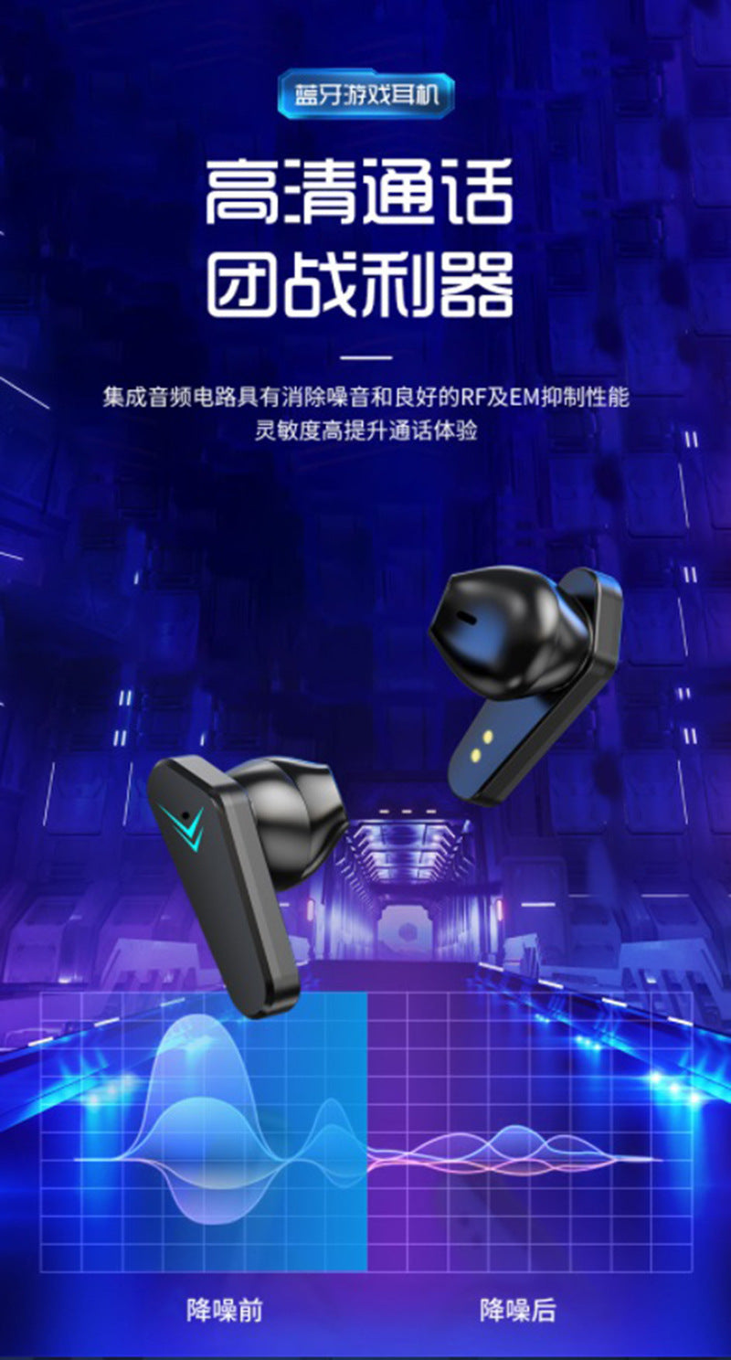 Cross-border Exclusive Hot-Selling Bluetooth Earphones X15Wireless In-Ear Headphones5.3E-Sports Low Latency Digital Display Gaming Headset