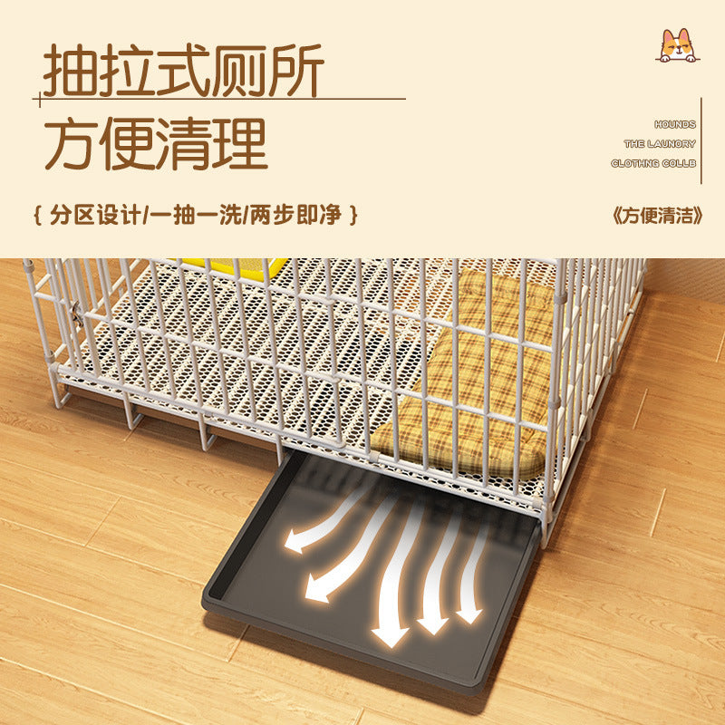 Pet Fence Dog Cage Small Dog Household Indoor Fence Space-Saving Dog House Dog Bed Toilet Cat Cage Cat Villa