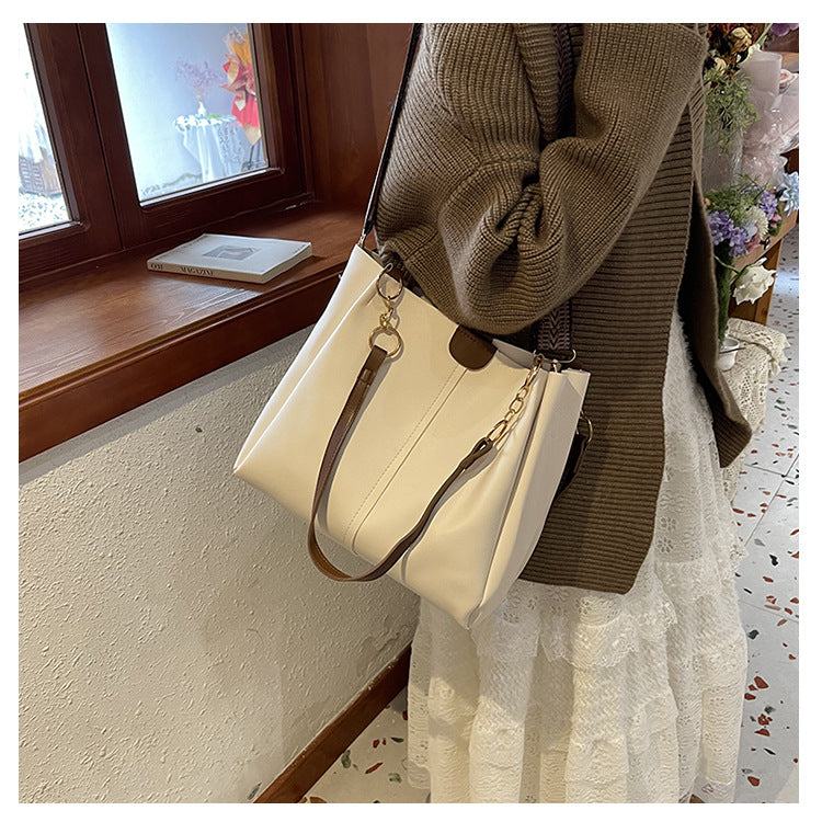 Women's two-piece large capacity bag set2024New Fashion Commuting Handbag Simple Casual Shoulder Tote Bag for Women