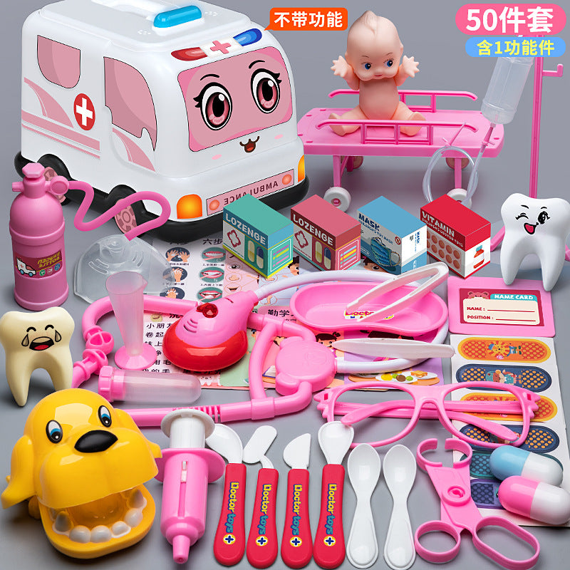 Children's Doctor Toy Set Tools Medical Kit Boys and Girls Pretend Play Nurse Injection Stethoscope Baby