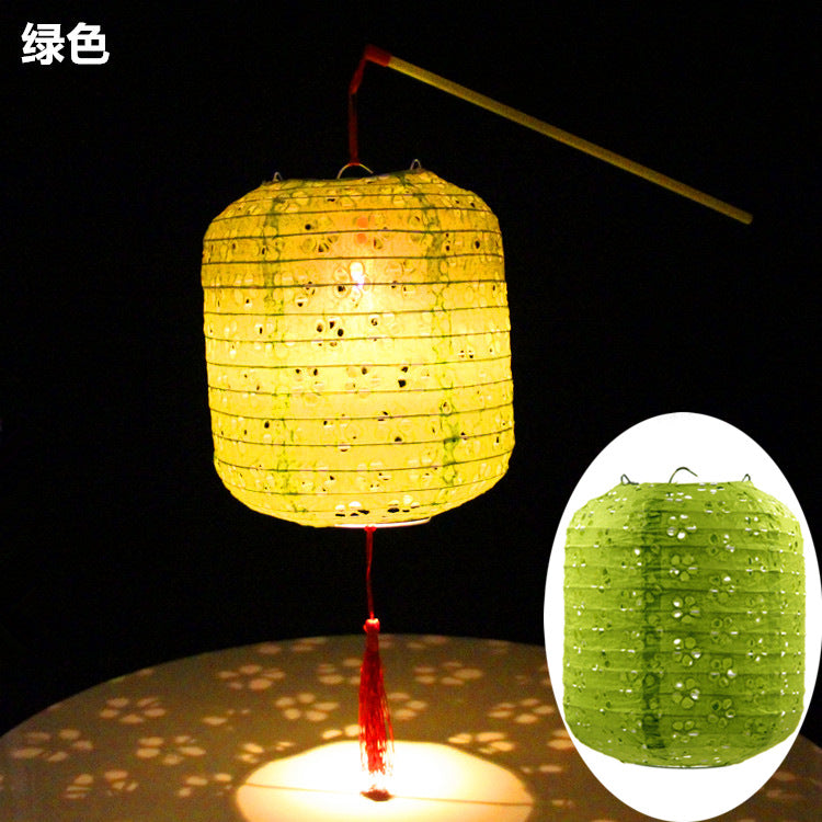 Children's Dance Lantern Festival Stall Handheld Glowing Winter Melon Hollow Paper Lantern Hanfu Photography Prop Ancient Style Lantern