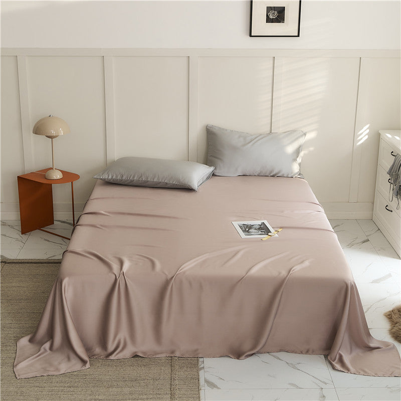 60Lanzing Tencel Single Item Only Bed Sheet Summer Solid Color Lyocell Bed Skirt Silky Cool Single Piece Duvet Cover Quilt Cover