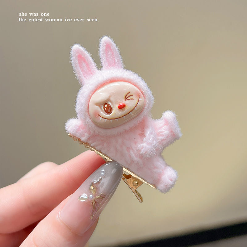 Cute Labubu Doll Hair Clip – Adorable Cartoon Accessory for Girls