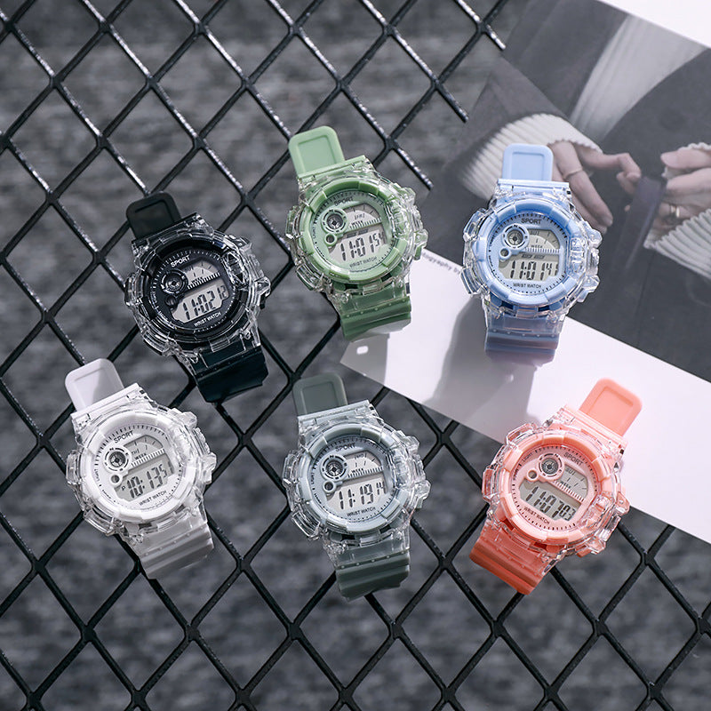 High-Value Electronic Watch for Female Students, Multi-Functional Sports Watch with Alarm Clock, Luminous, Waterproof, Trendy Personality for Middle School Boys