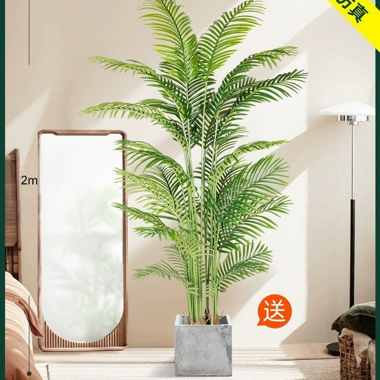 Artificial Green Plant High-End Light Luxury Anthurium Floor Potted Fake Flower Tree Indoor Living Room Bionic Plant Decorative Ornament