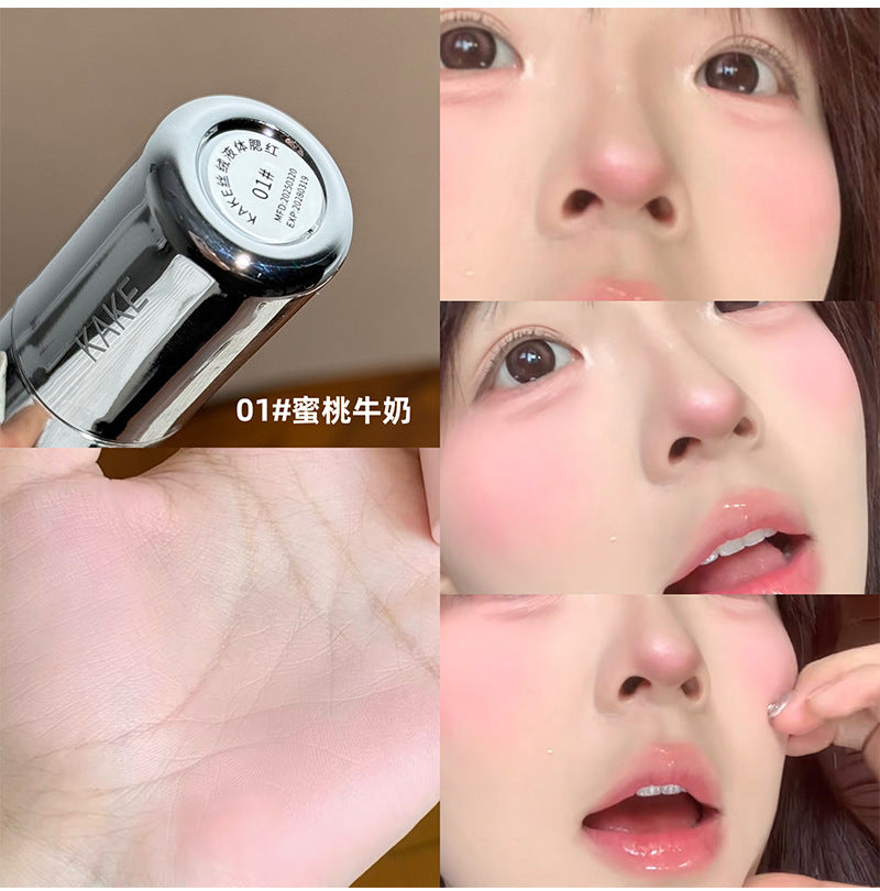 KAKE Velvet Liquid Blush Brightening Natural Korean Style Low Saturation Matte Blush Stick Affordable for Students
