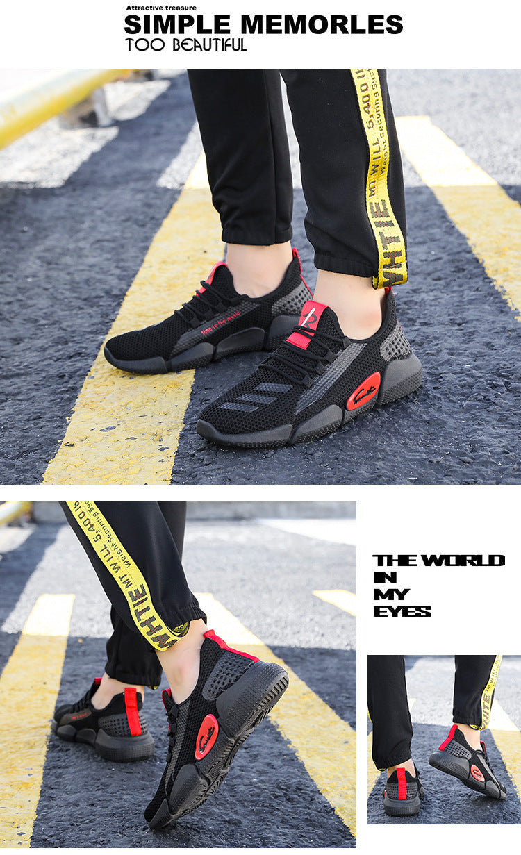 Men's Sneakers2024Spring New Trendy Casual Shoes Running Shoes Couple Shoes Mesh Flyknit Shoes Export