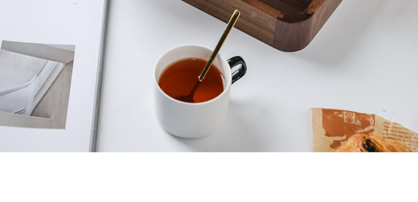Black Walnut Tea Cup Tray Wooden Tray Household Wooden Tea Cup Tray Wooden Cutlery Plate Bread Plate Hotel